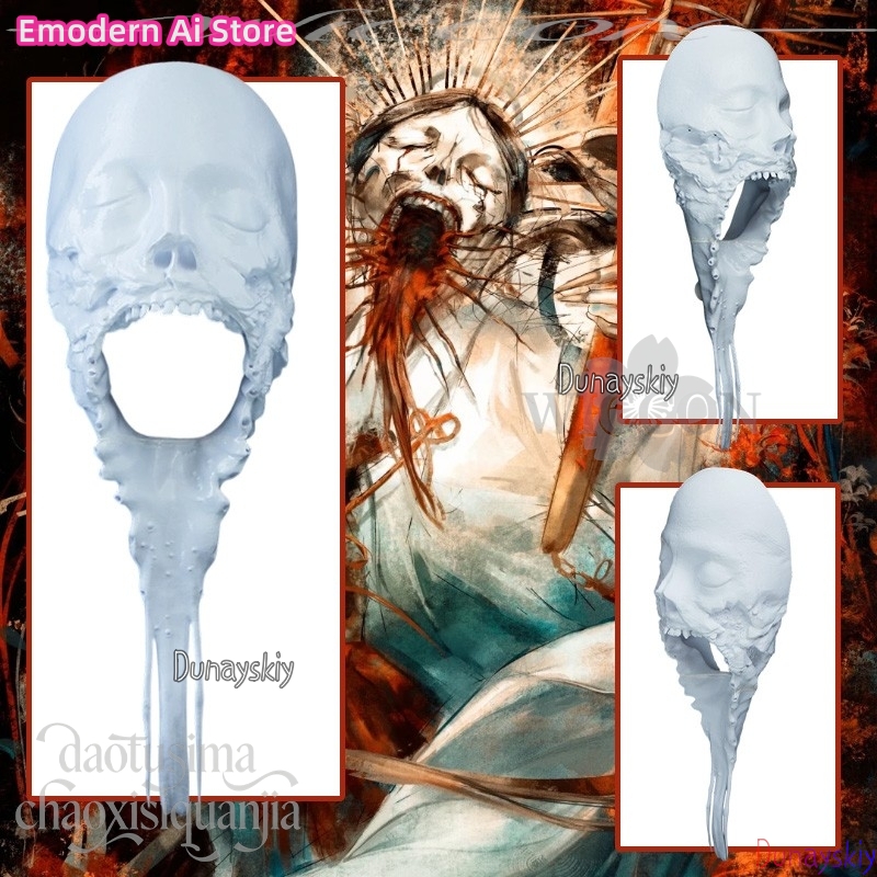 Anime Cosplay Diy - Horror anime branco diy coloração assustador