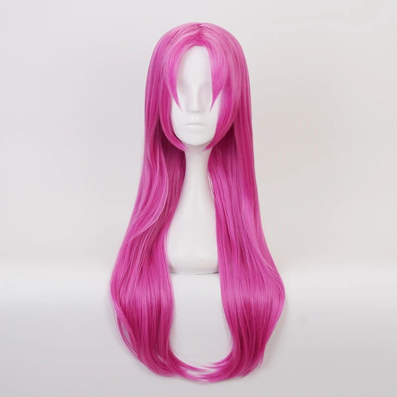 Anime Cosplay With Red Hair - Peruca de Cabelo Sintético Longo e