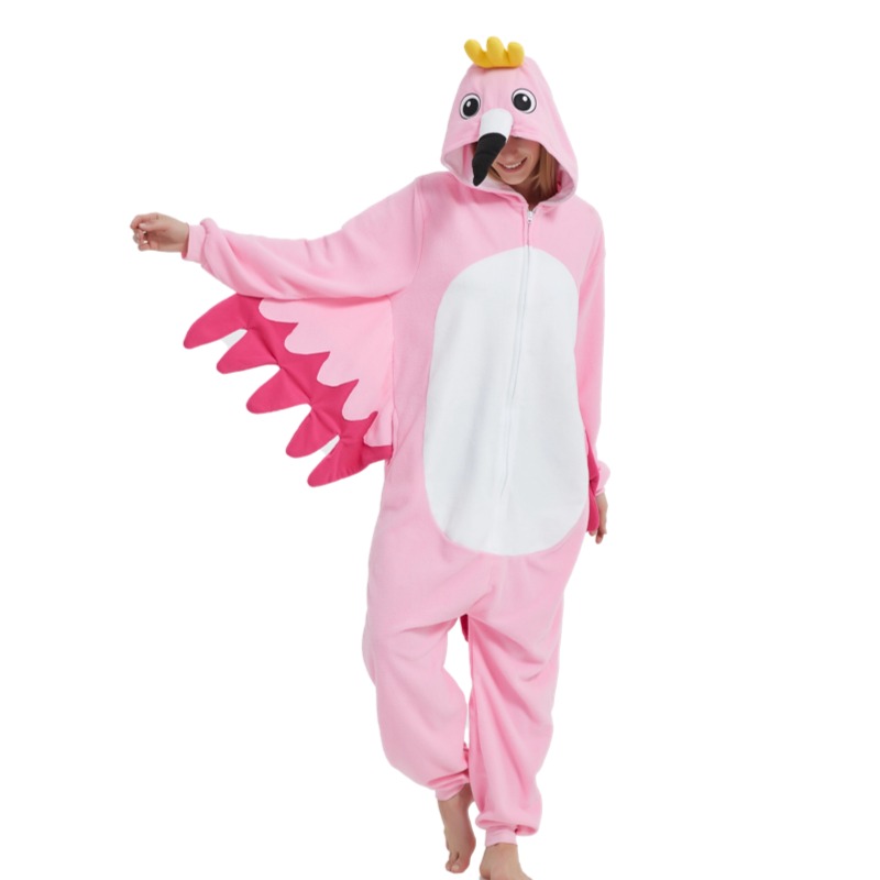 Anime Cosplay Thick - Fantasia de Flamingo com Zíper para