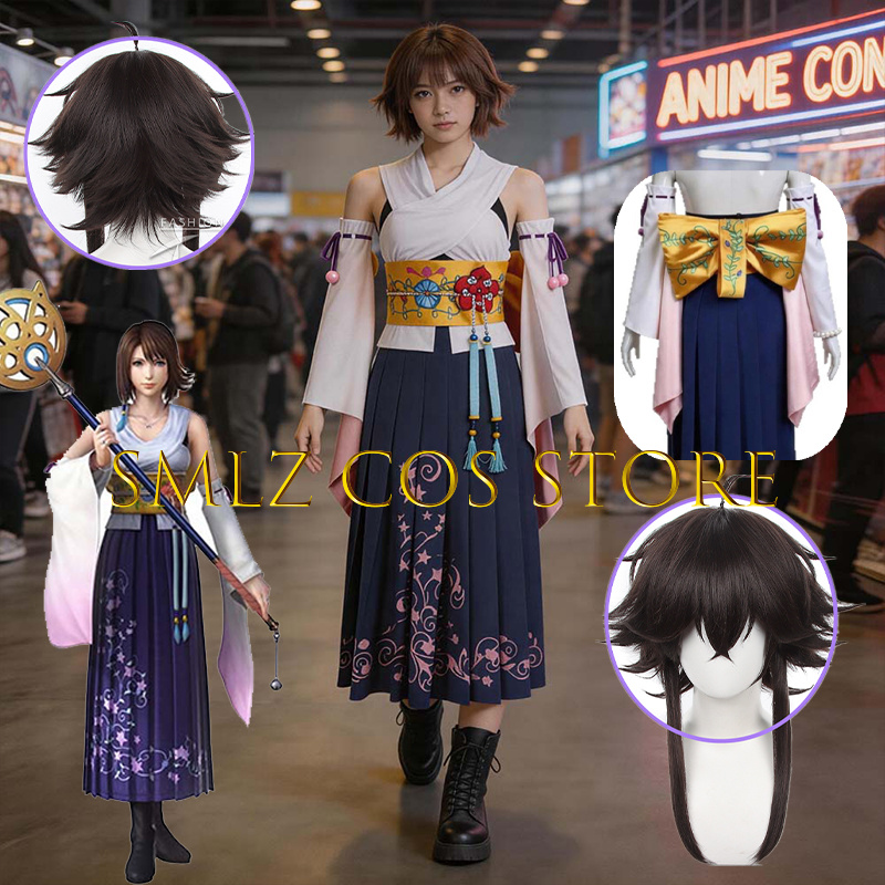 Anime Cosplay Girl Costume - Fantasia Cosplay Yuna FF10 X Smlz