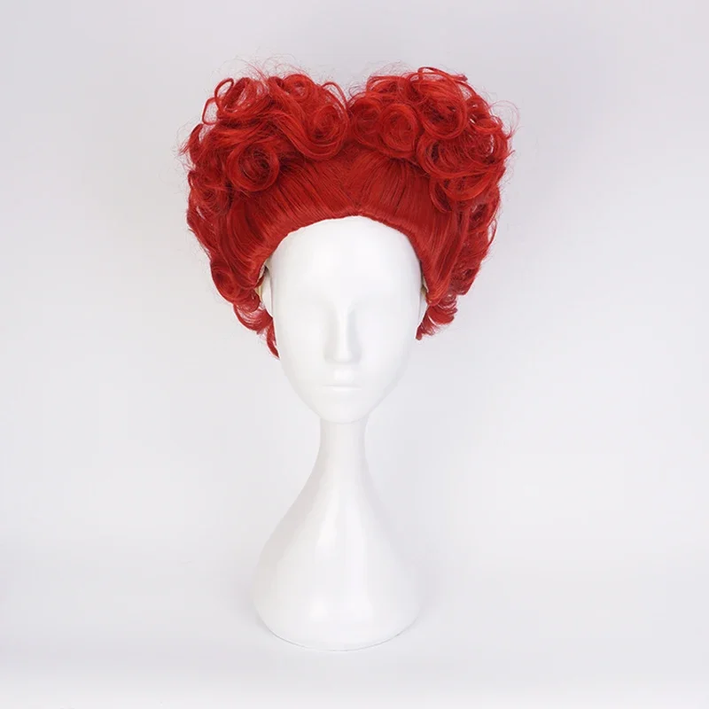 Anime Cosplay With Red Hair - Alice Red Queen Cosplay Peruca Rainha