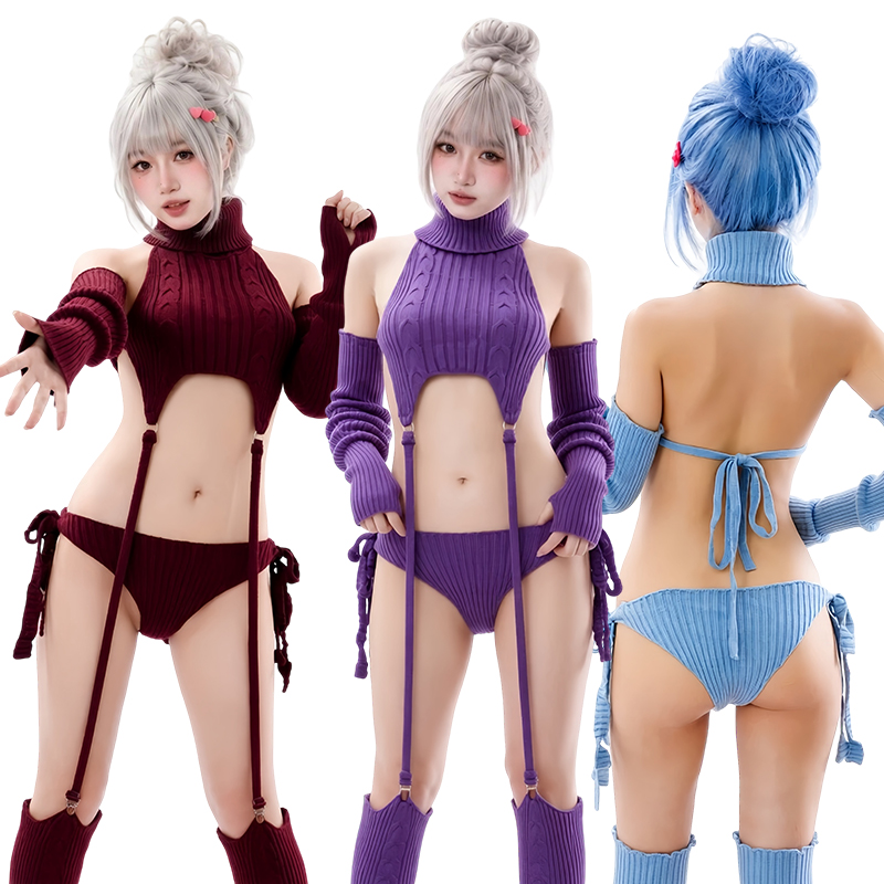 Anime Cosplay Thick - SENMHS Original Preto Sexy Gótico Macacão