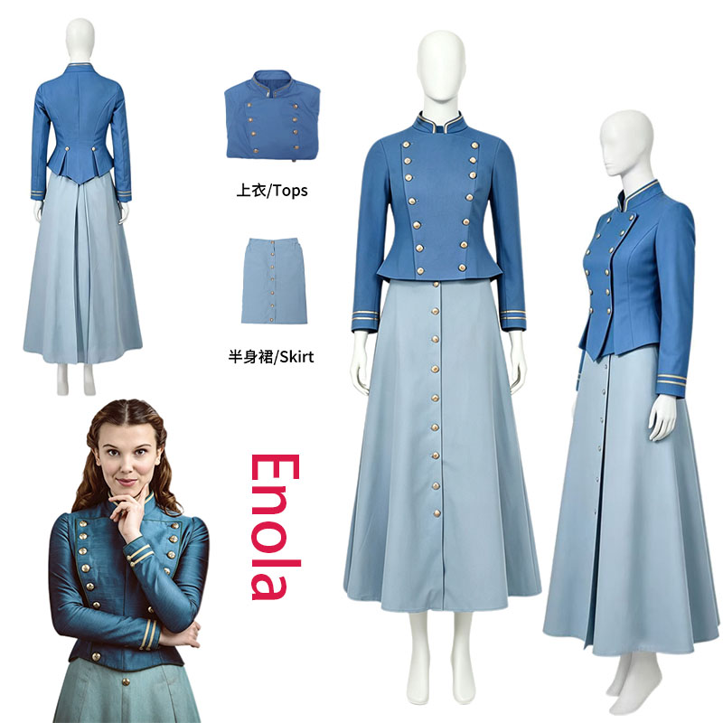 Anime Cosplay Girl Costume - Fantasia de Cosplay Enola Holmes para