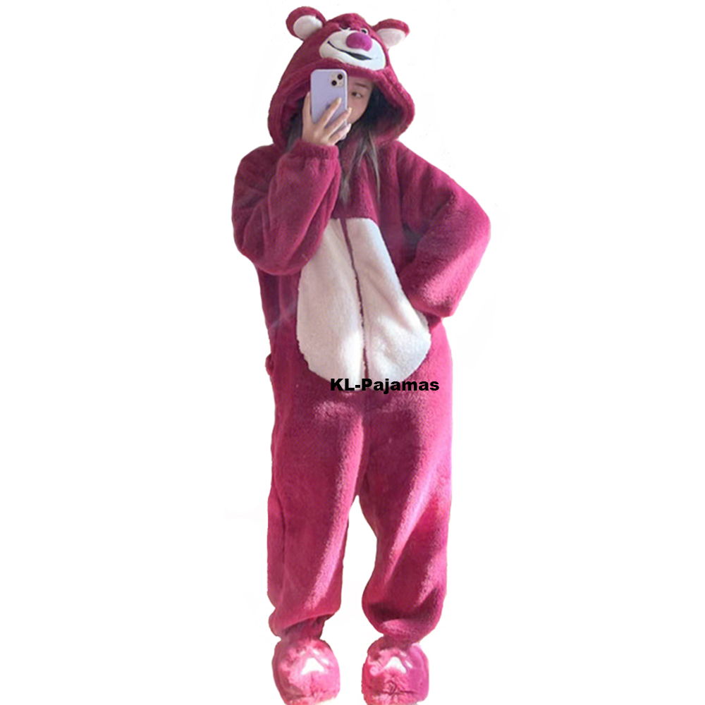 Anime Cosplay Thick - Mulheres macacão animal pijamas inverno engrossar