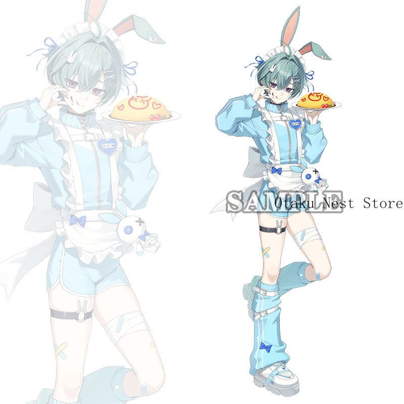 Anime Cosplay Face - Anime Genshin Impact Lohen - Expositor