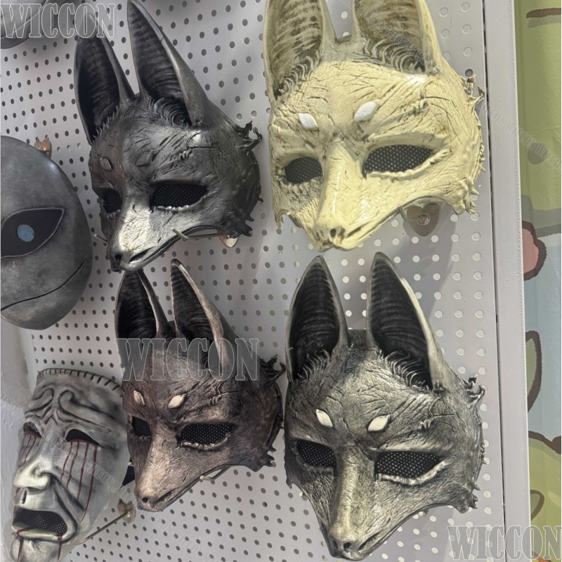 Máscara de homem raposa 2025 n - Anime Cosplay Face avaliação e preço