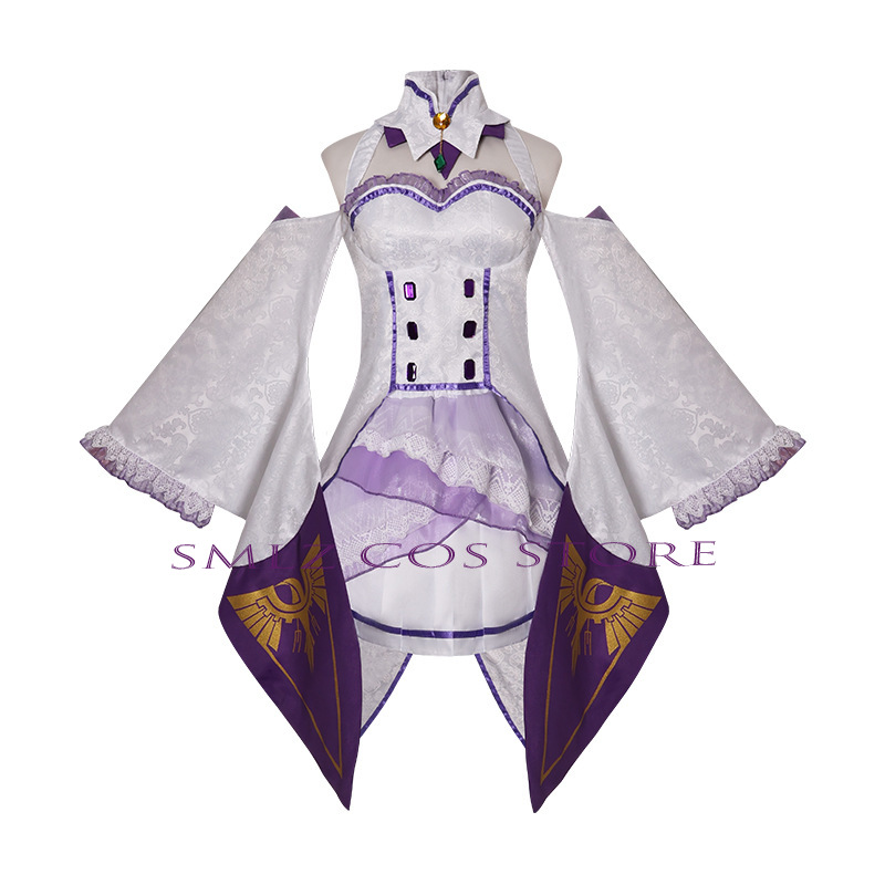Fantasia de Cosplay Emilia do  - Anime Cosplay Girl Costume avaliação e preço
