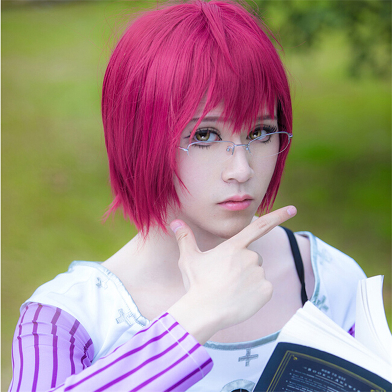 Peruca de Cosplay Gowther do A - Anime Cosplay With Red Hair avaliação e preço