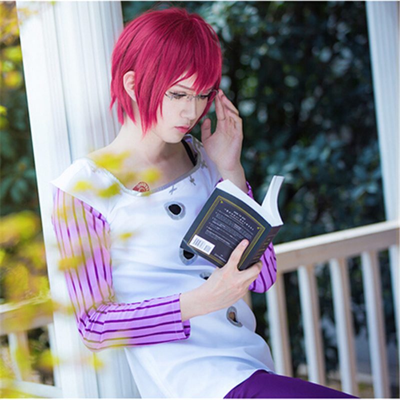 Peruca de Cosplay Gowther do A - Anime Cosplay With Red Hair avaliação e preço