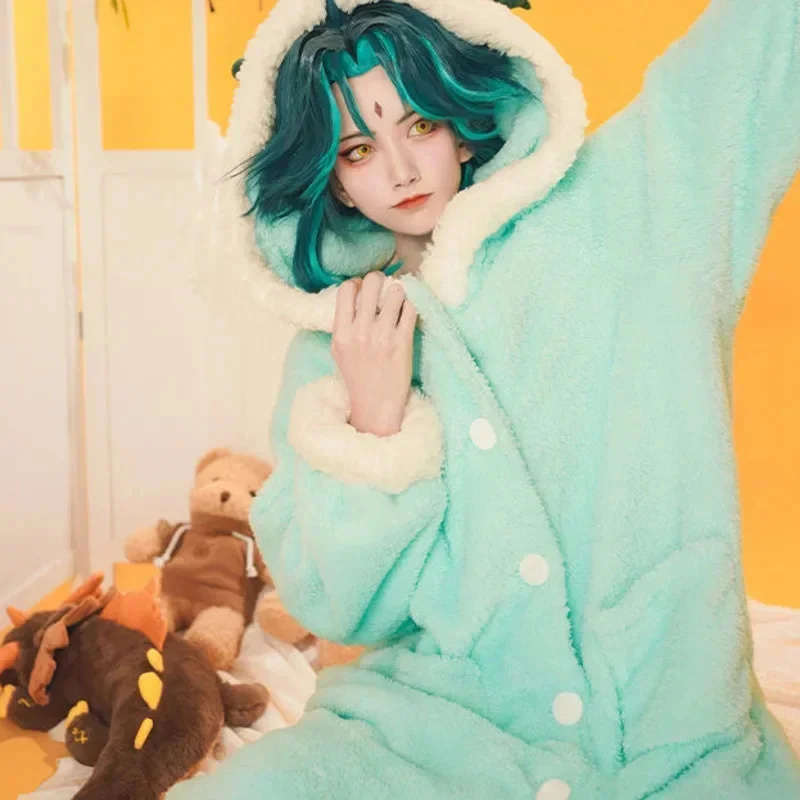 Genshin impacto cosplay pijama - Anime Cosplay Thick avaliação e preço