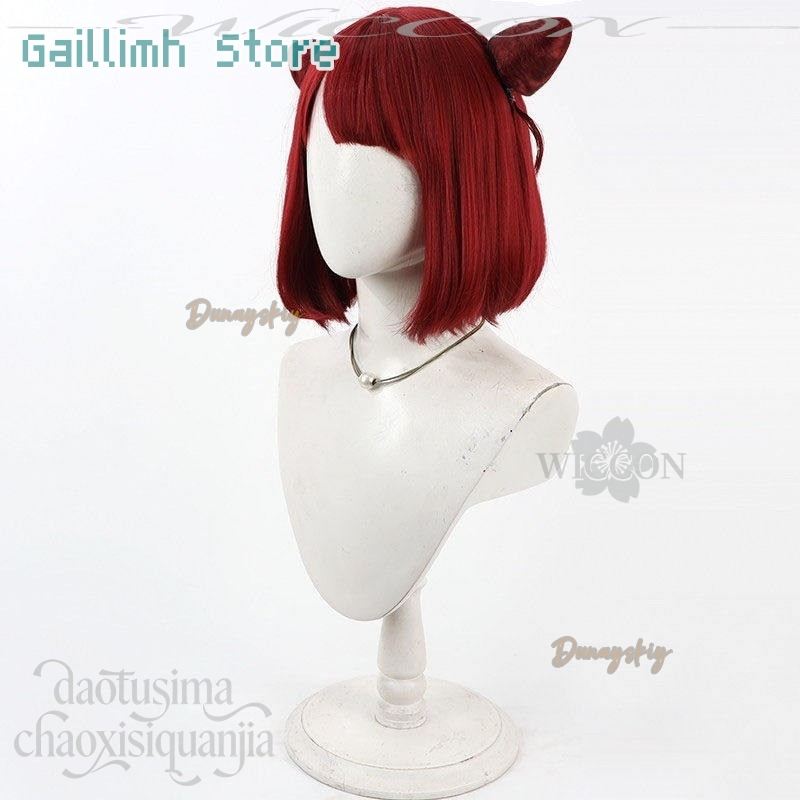 Peruca Sintética Vermelha de D - Anime Cosplay With Red Hair avaliação e preço
