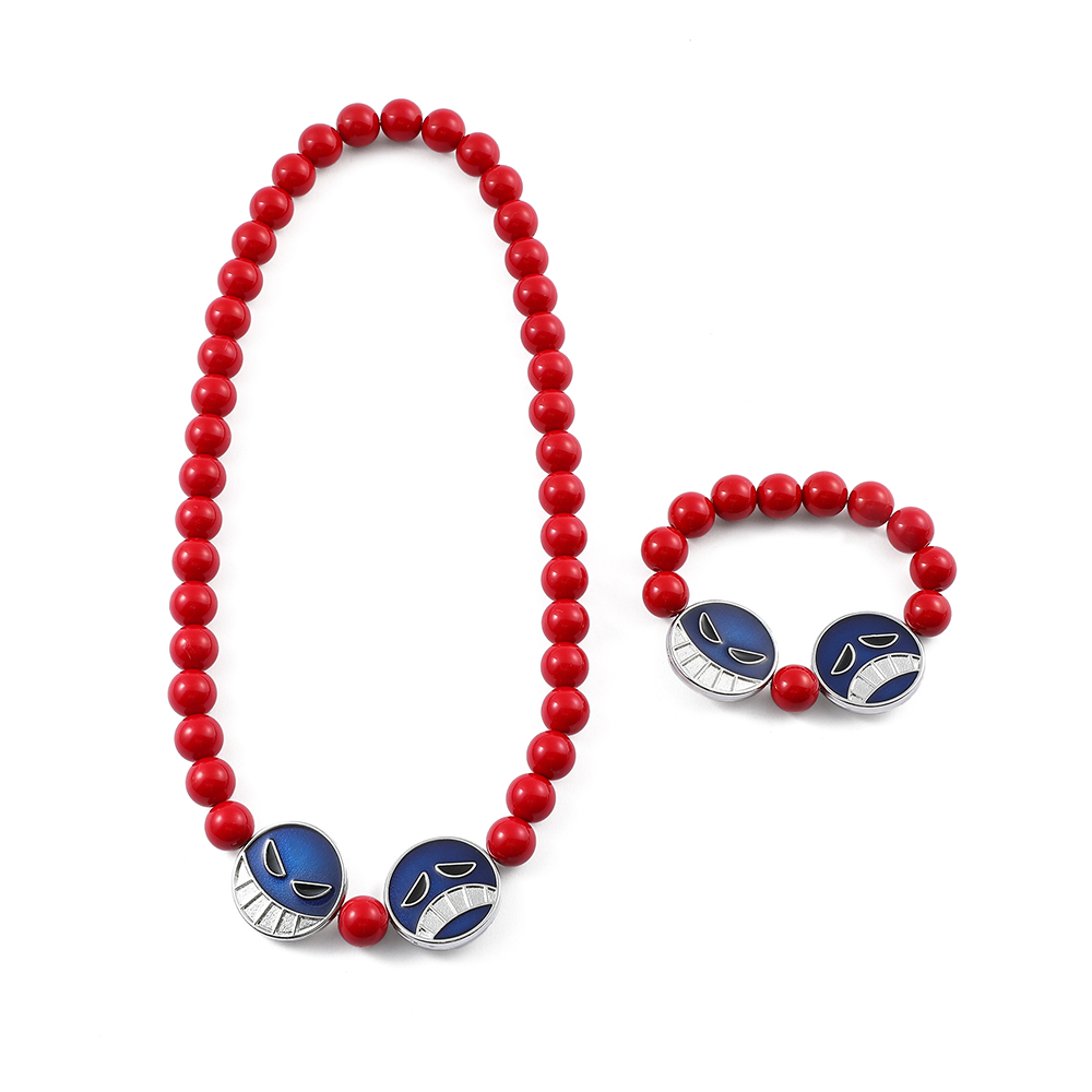 Pulseira e colar de contas ver - Anime Cosplay Website avaliação e preço