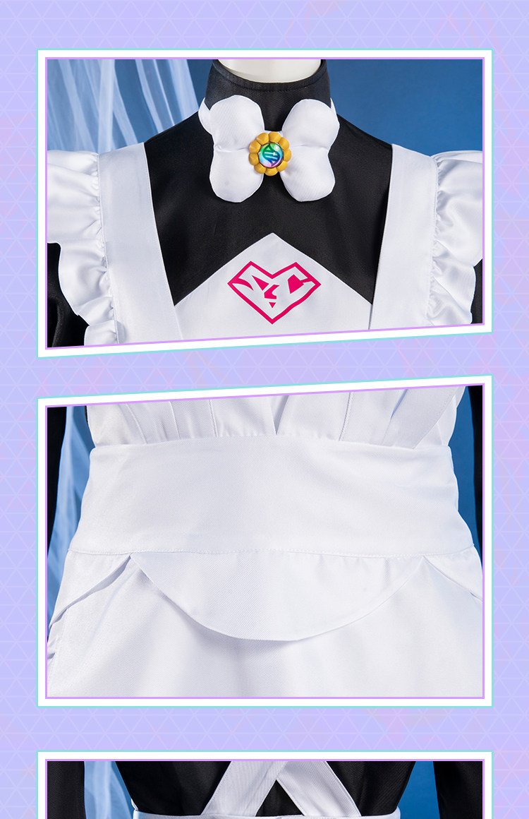 Fantasia de Cosplay de Maid Ha - Anime Cosplay Black Girl avaliação e preço