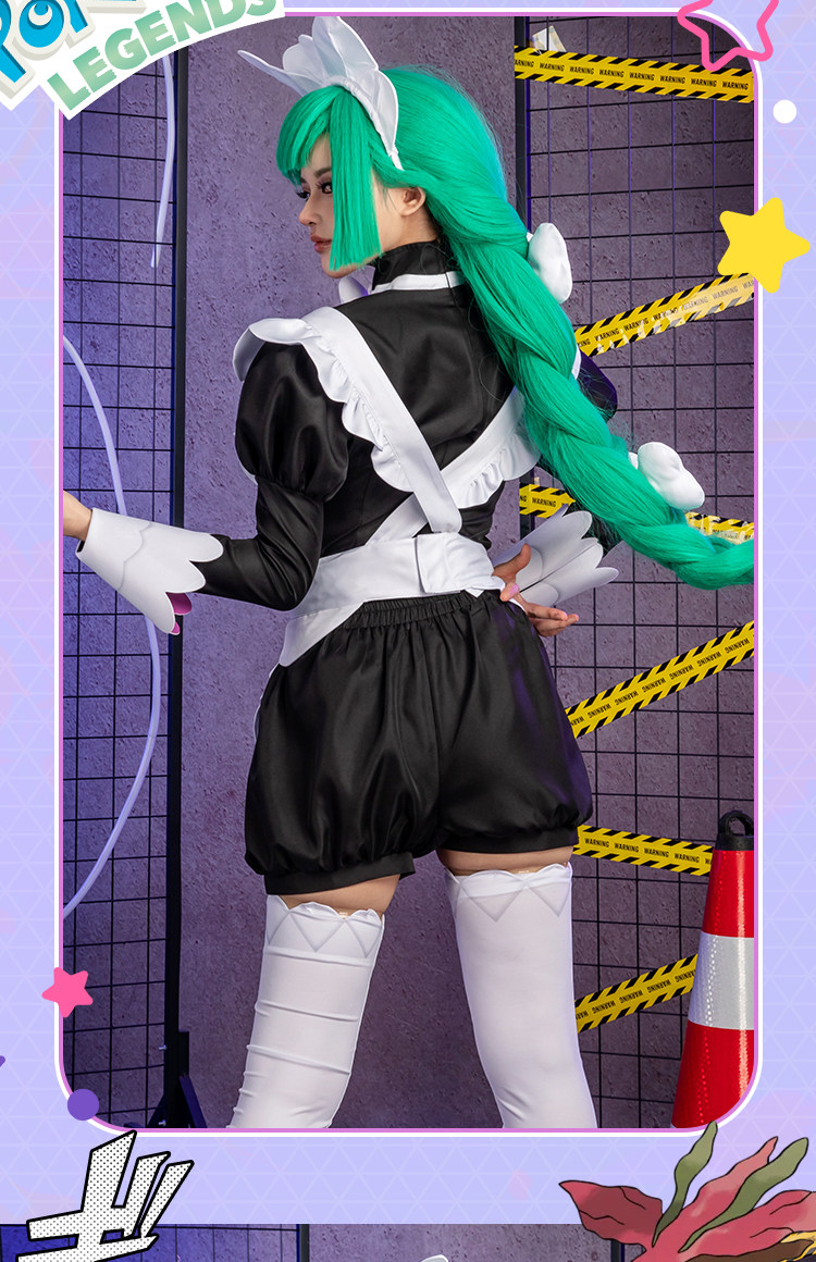 Fantasia de Cosplay de Maid Ha - Anime Cosplay Black Girl avaliação e preço