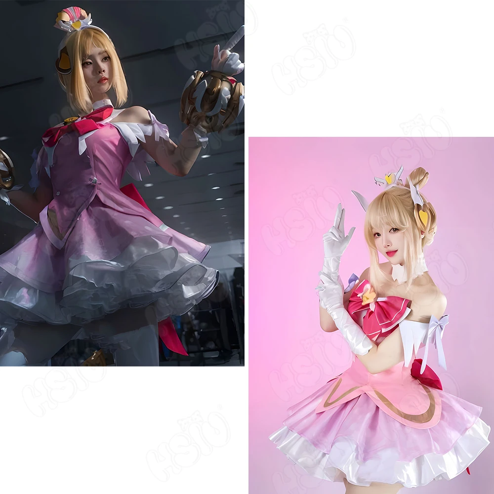 Juno cosplay traje peruca hsiu - Anime Cosplay Pink avaliação e preço